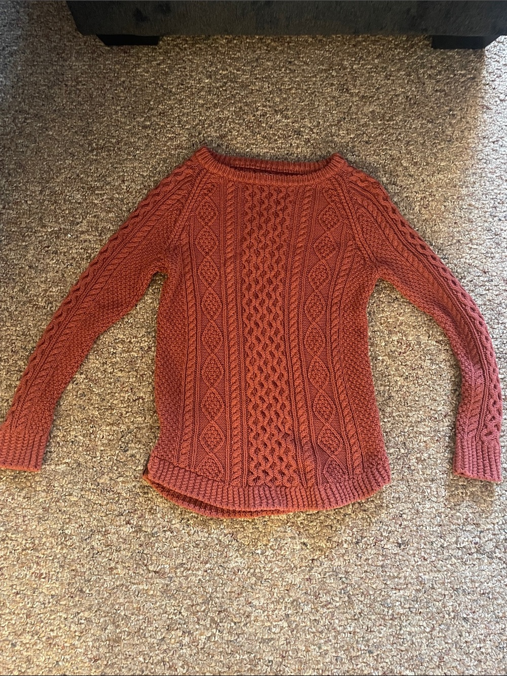 Rust Cable Knit Women’s Sweater